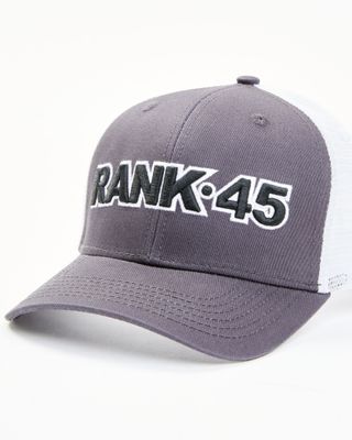 RANK 45 Men's Embroidered Logo Mesh-Back Ball Cap