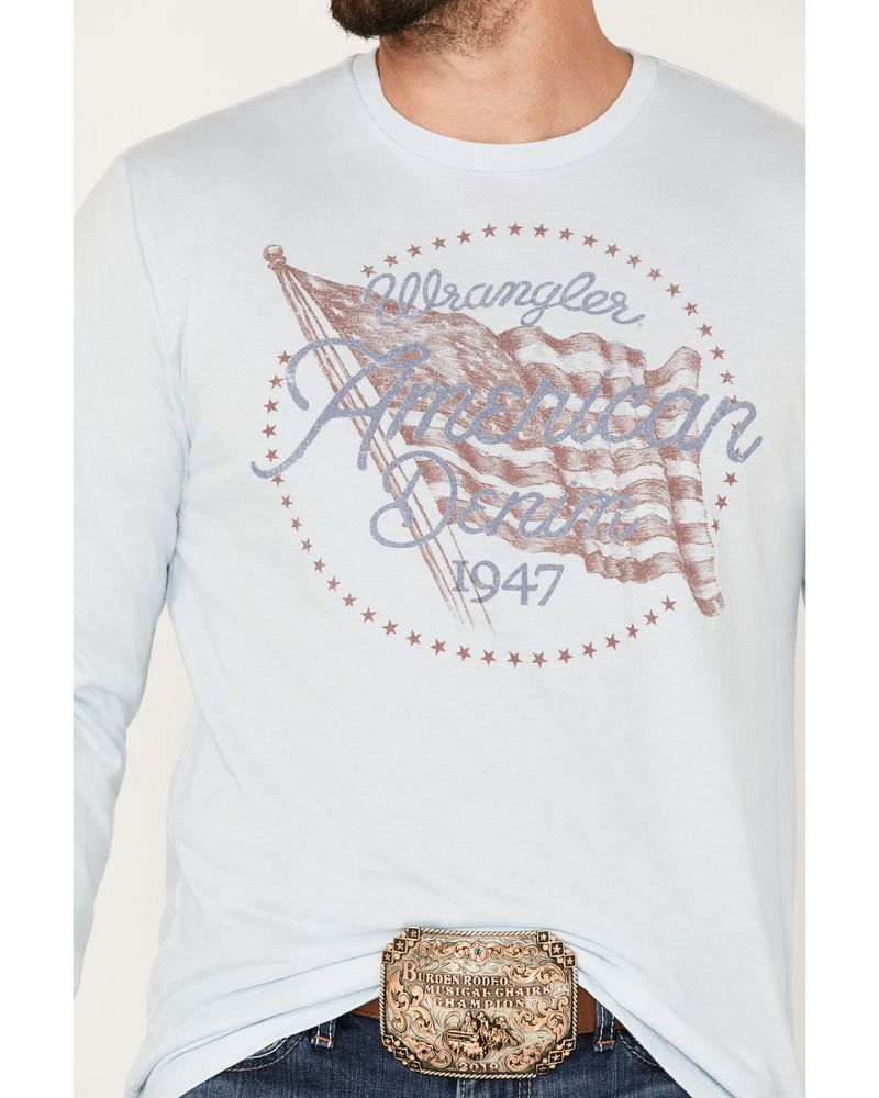 Wrangler Men's American Denim Long Sleeve T-Shirt