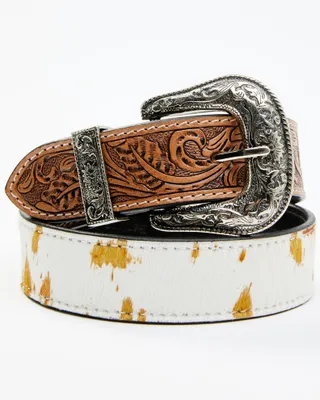 Shyanne Women's Cowhide and Floral Tooled Belt