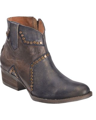 Circle G Women's Studded Star Inlay Booties - Round Toe