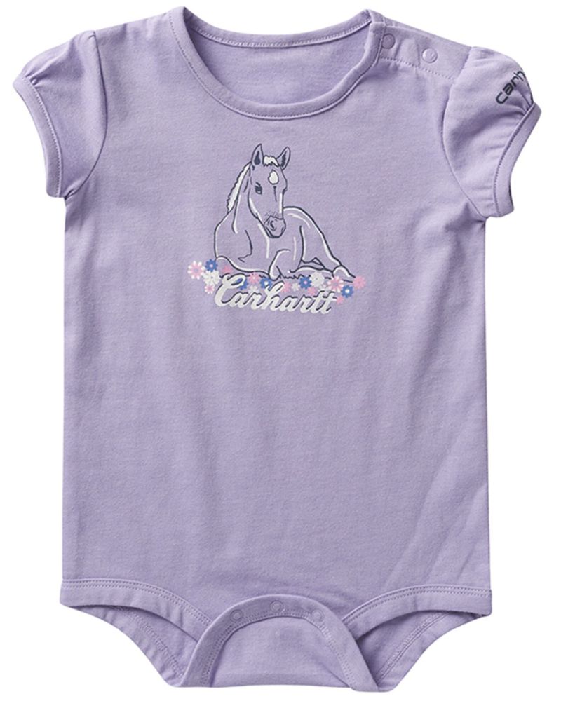 Carhartt Infant-Girls' Horse Print Graphic Onesie