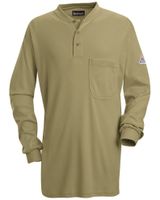 Bulwark Men's FR Tagless Henley Long Sleeve Work Shirt