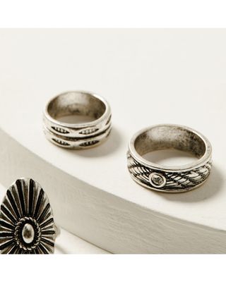 Idyllwind Women's Silver Catalina 5-piece Ring Set