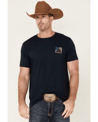 Howitzer Men's Coiled Freedom Flag Short Sleeve Graphic T-Shirt