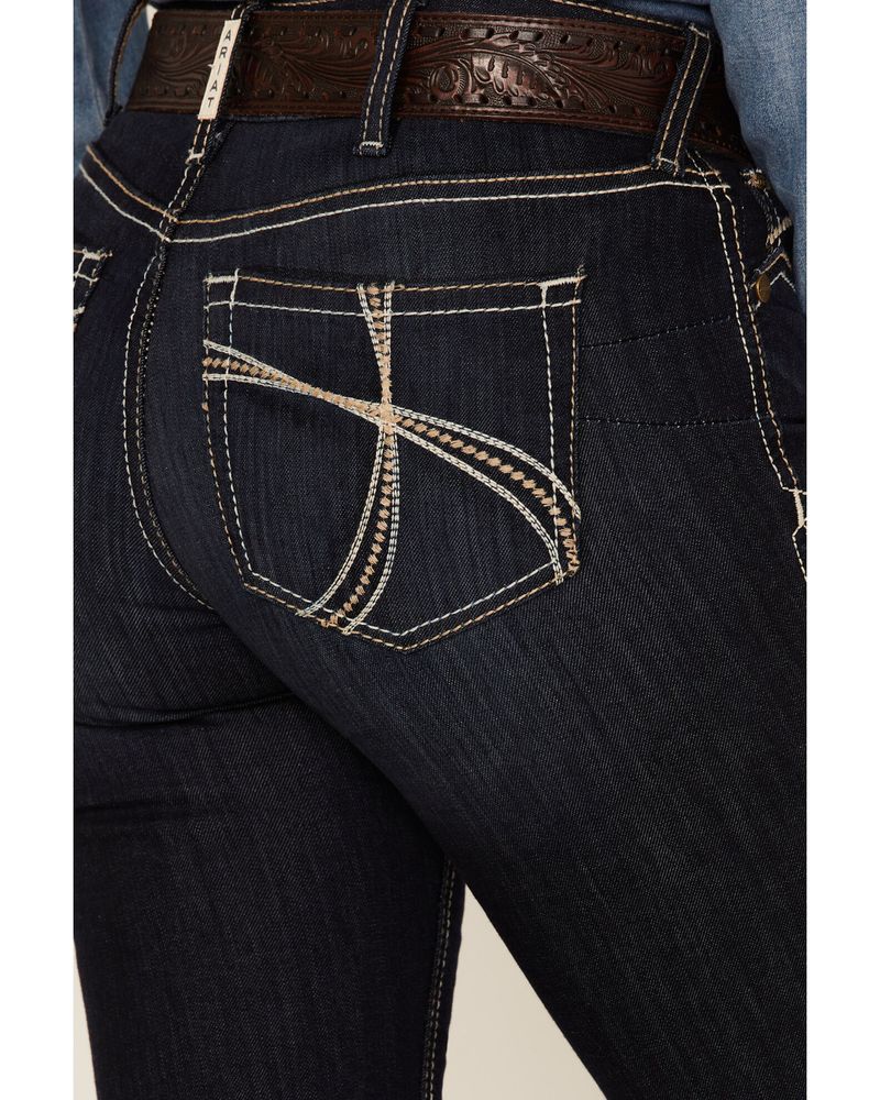 Ariat Women's R.E.A.L. Dark Wash Mid Rise Contessa Stretch Bootcut Jeans