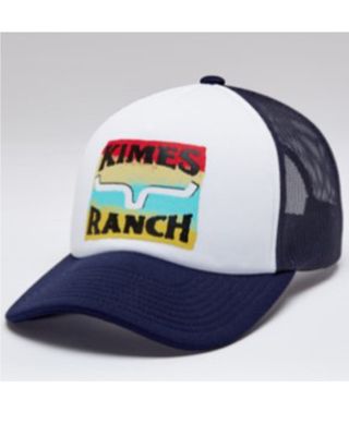 Kimes Ranch Men's Navy Block Party Printed Logo Mesh-Back Baseball Cap