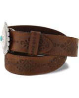 Justin Women's Navajo Heart Leather Belt