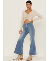 Free People Women's Youthquake High Rise Crop Flare Jeans