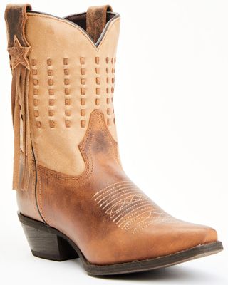 Laredo Women's Brown Fringe Western Performance Boots - Snip Toe