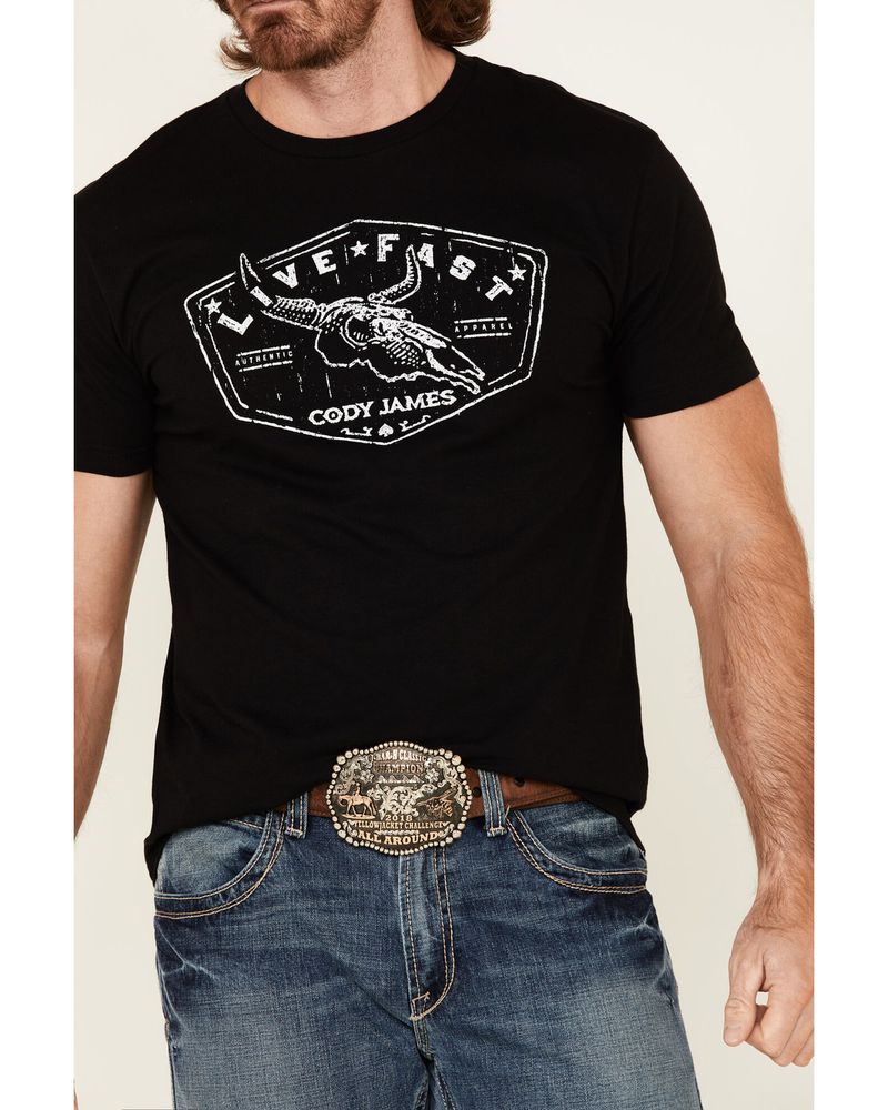 Cody James Men's Live Fast Graphic Short Sleeve T-Shirt