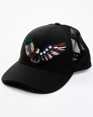 Cody James Men's Mexico & American Eagle Embroidered Mesh-Back Ball Cap - Black