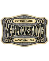 Montana Silversmiths Men's Two-Tone Yellowstone Dutton Ranch Belt Buckle