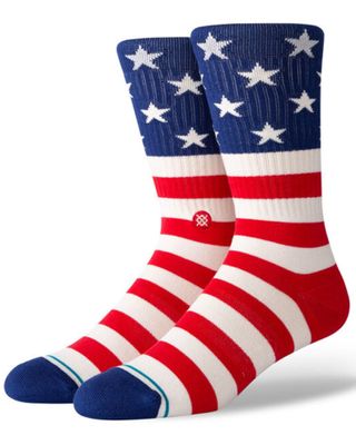 Stance Men's The Fourth Stars & Stripes American Old Glory Crew Socks