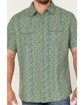 Brothers & Sons Men's Floral Print Short Sleeve Button-Down Western Shirt