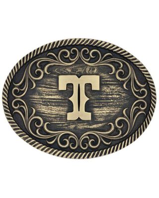 Montana Silversmiths Filigree Initial T Belt Buckle