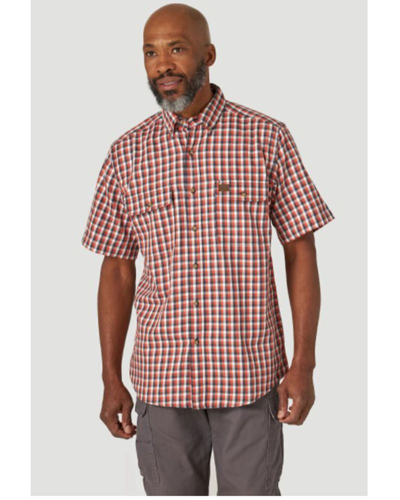 Wrangler Riggs Men's Performance Forman Plaid Short Sleeve Button Down Work  Shirt | Pueblo Mall