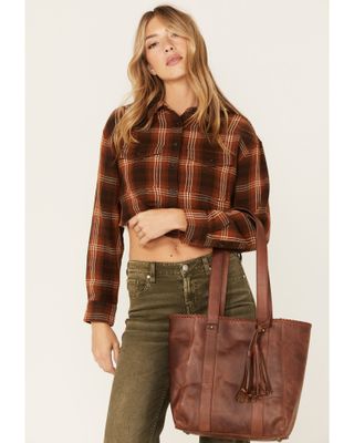 Cleo + Wolf Women's Brown Leather Tote Handbag