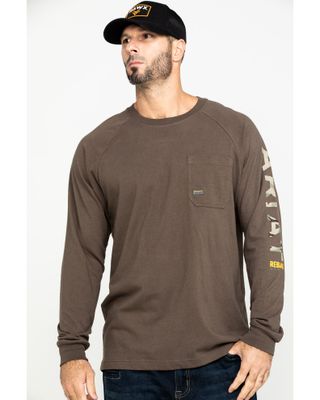 Ariat Men's Moss Green Rebar Cotton Strong Long Sleeve Work Shirt - Big & Tall