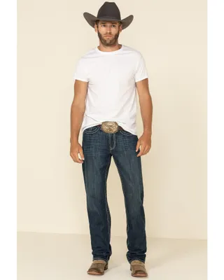 Cinch Men's White Label Performance Dark Relaxed Straight Stretch Denim Jeans