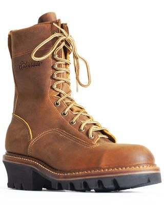 Silverado Men's Lace-Up Logger Work Boots - Soft Toe