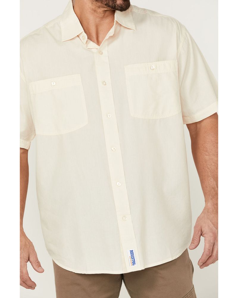 Resistol Men's Beneferd Solid Short Sleeve Button Down Western Shirt