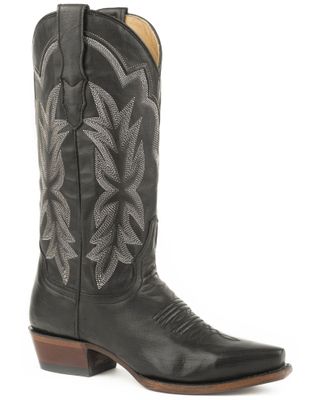 Stetson Women's Black Casey Western Boots - Snip Toe