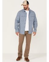 Brothers & Sons Men's Plaid Performance Long Sleeve Button-Down Western Shirt