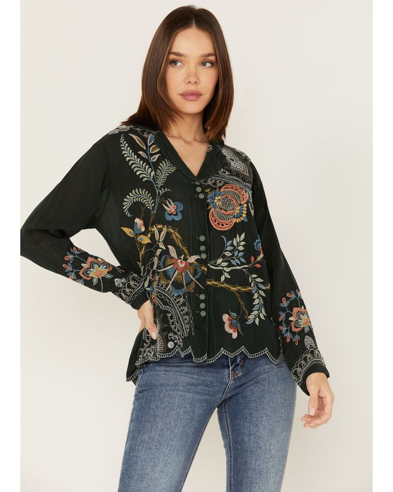 Johnny Was Women's Floral Embroidered Prue Blouse