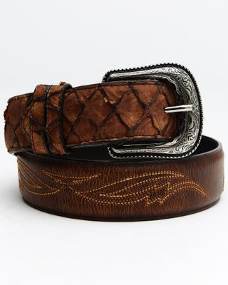 Cody James Men's Pirarucu Embroidered Belt