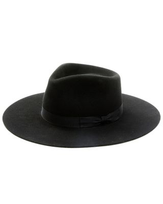 Shyanne Women's Black Wide Ribbon Wool Felt Western Hat