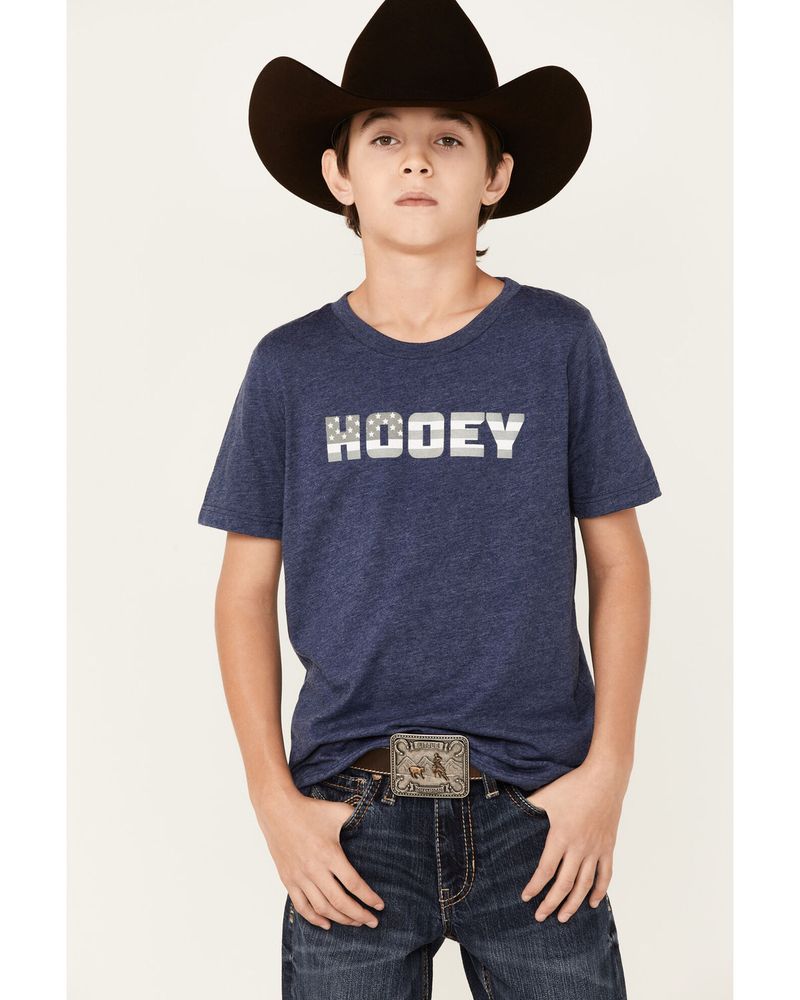 HOOey Boys' Navy Patriot Logo Short Sleeve T-Shirt