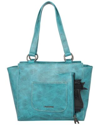 Montana West Women's Turquoise Southwest Print Concealed Carry Tote Bag