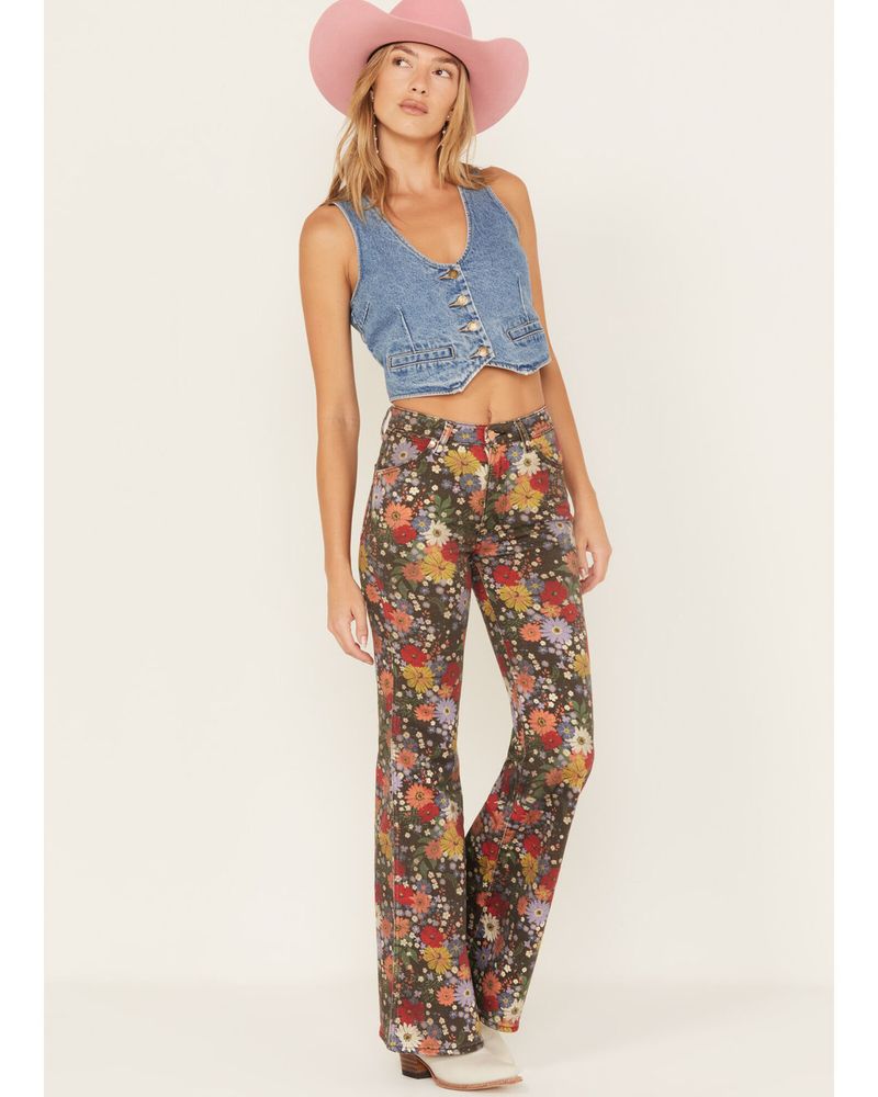 Wrangler Women's Bloom Print Wanderer Flare Jeans | Alexandria Mall