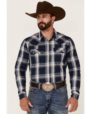 Cody James Men's Transfer Large Plaid Long Sleeve Snap Western Shirt