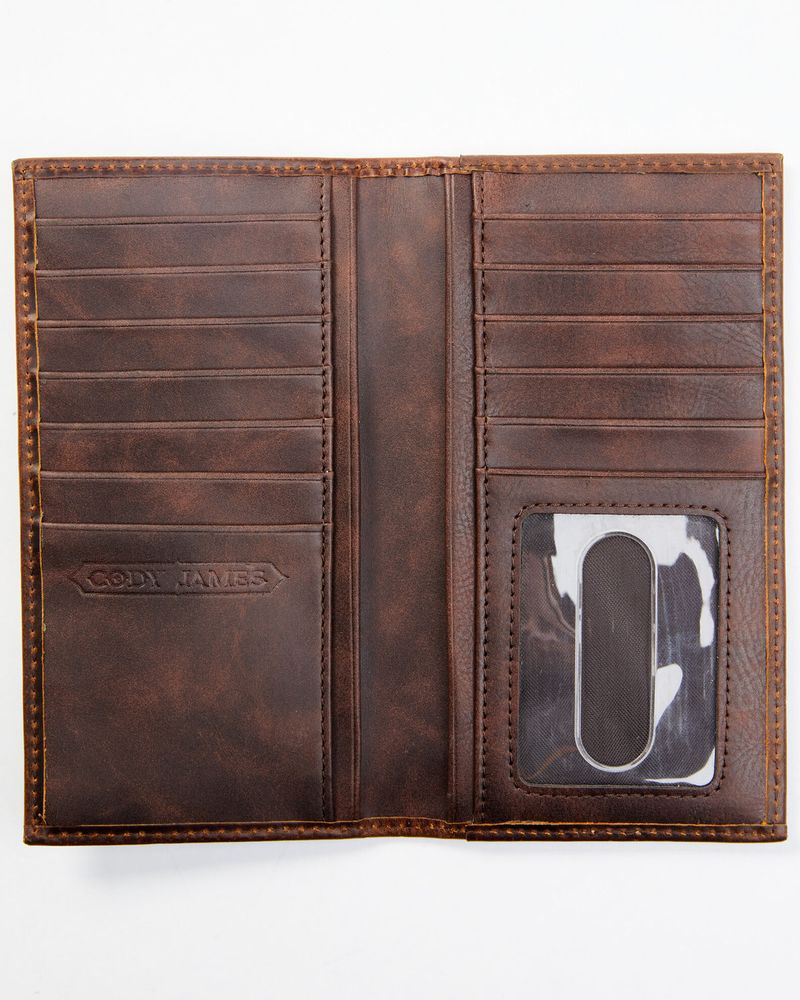 Cody James Men's Brown Rodeo Tooled Leather Wallet