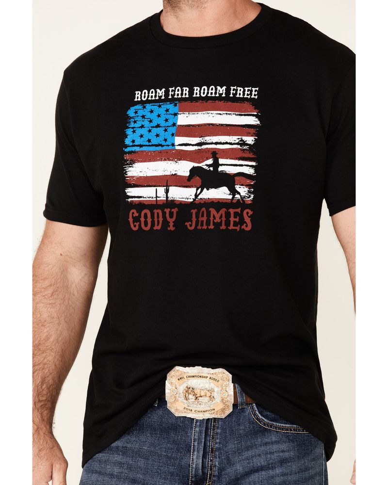 Cody James Men's Roam Free Flag Graphic Short Sleeve T-Shirt
