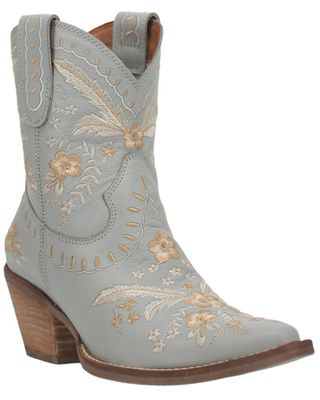 Dingo Women's Primrose Embroidered Leather Western Fashion Booties - Snip Toe