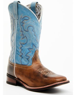Laredo Women's Darla Embroidered Burnished Leather Western Performance Boots - Broad Square Toe