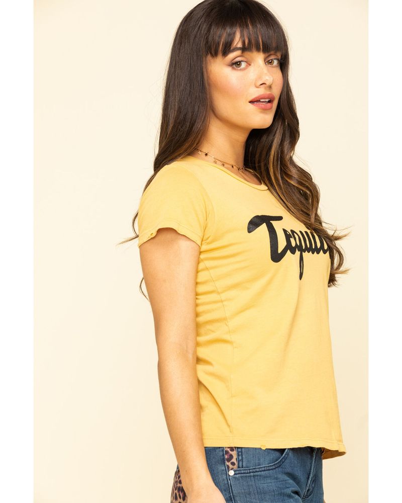 Bandit Brand Women's Mustard Tequila Graphic Short Sleeve Tee