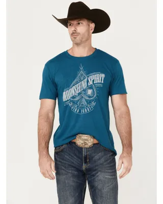 Moonshine Spirit Men's Spade Glass Short Sleeve Graphic T-Shirt