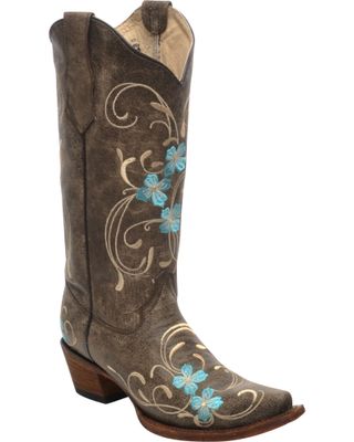 Corral Women's Cowhide Floral Western Boots