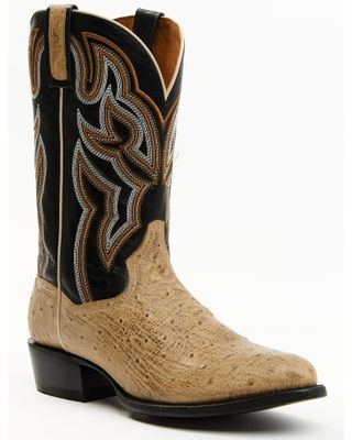 Dan Post Men's Exotic Full Quill Ostrich Western Boots - Medium Toe