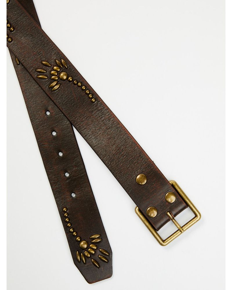 Bed Stu Women's Hudson Brown Leather Belt