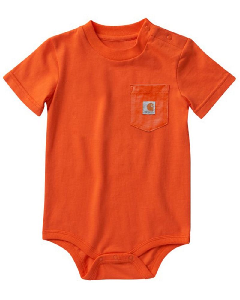 Carhartt Infant-Boys' Solid Short Sleeve Pocket Onesie