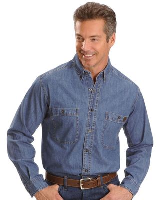Wrangler Riggs Men's Denim Long Sleeve Work Shirt