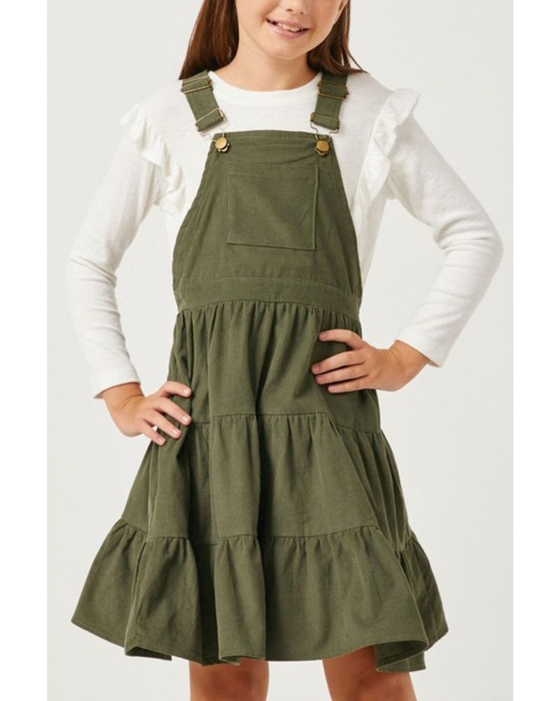 Hayden Girls' Tiered Overall Dress