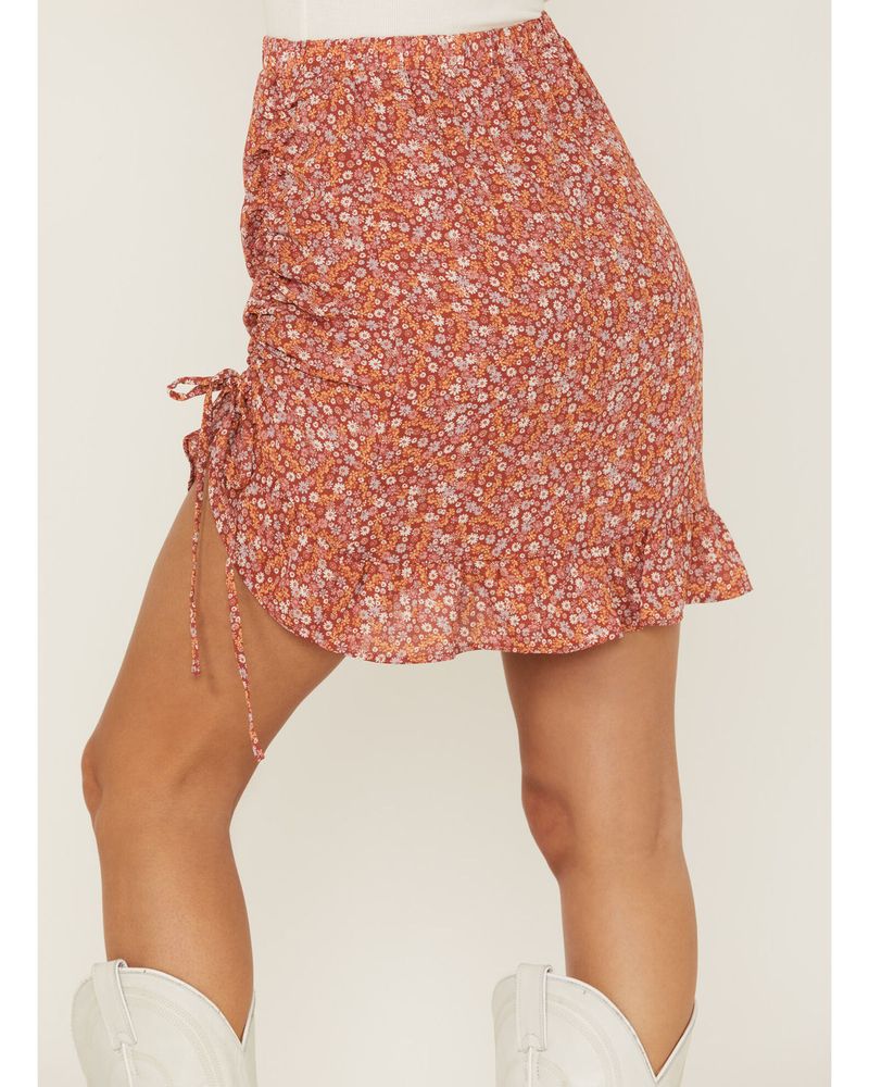 Moa Women's Floral Cinch Side Skirt