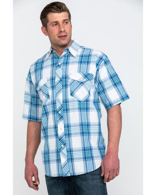 Resistol Men's Biscayne Large Plaid Short Sleeve Western Shirt