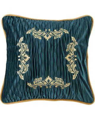 HiEnd Accents Velvet Embroidery Pillow