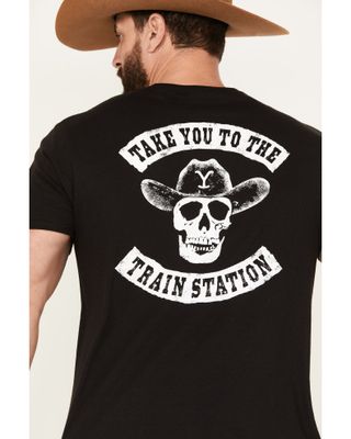 Changes Men's Yellowstone Take You To The Train Short Sleeve Graphic T-Shirt